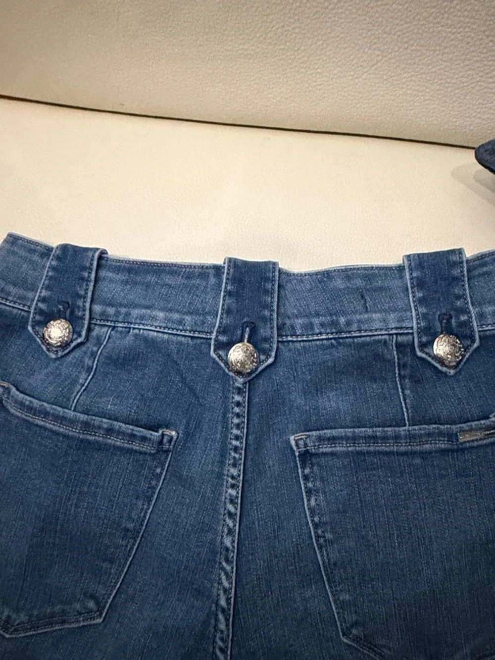 White House, Black market Denim Button-Detail Women's Shorts - Blue - Picture 7 of 10